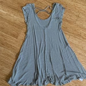 American Eagle black and white striped casual dress, size small